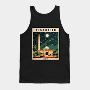 Ahmedabad India Starry Night Vintage Tourism Travel Tank Top